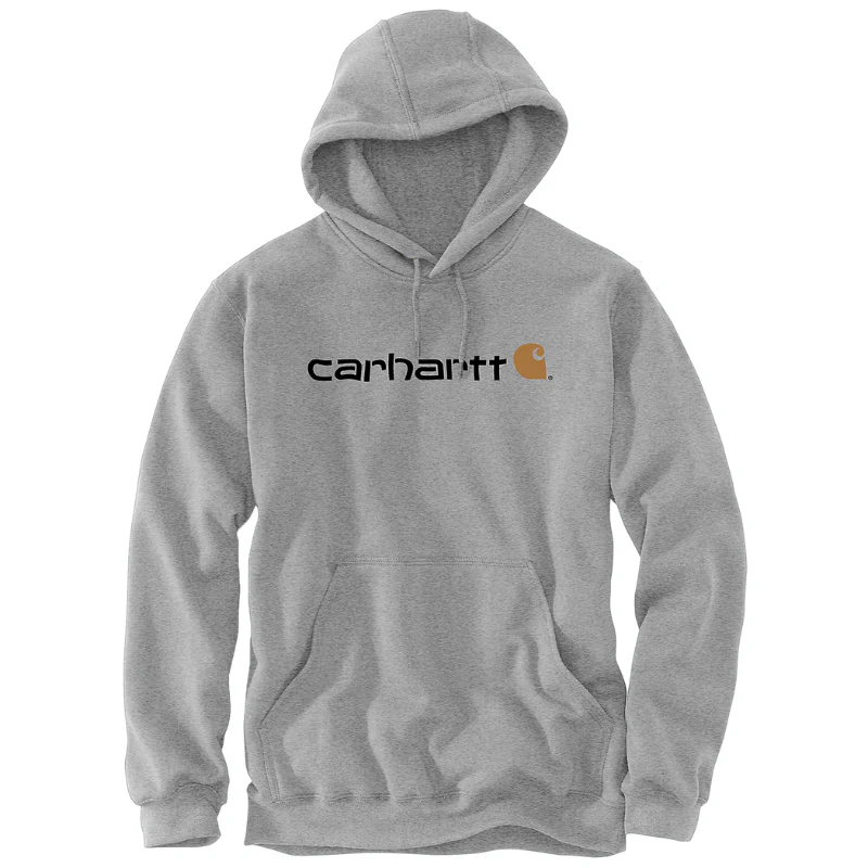 Carhartt Mens' Loose Fit Midweight Logo Graphic Sweatshirt Heather Gray 100074-034 - Image 2
