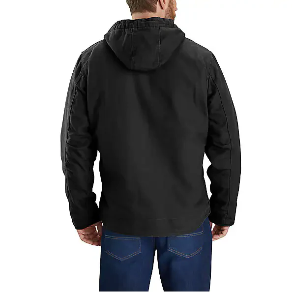 Carhartt Mens' Relaxed Fit Washed Duck Sherpa Lined Jacket Black 104392-BLK - Image 2