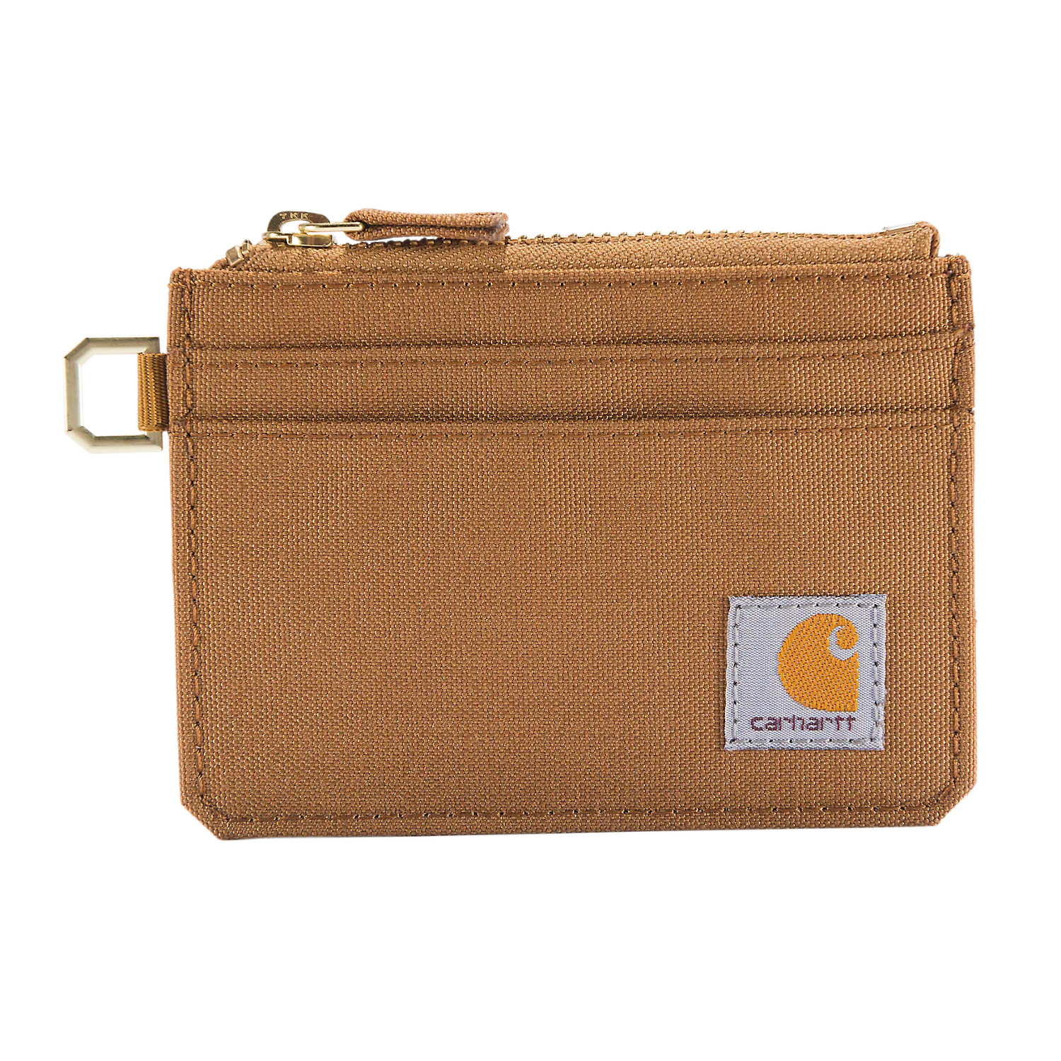 Carhartt Unisex Nylon Duck Zippered Card Keeper Wallet Brown 801977-211