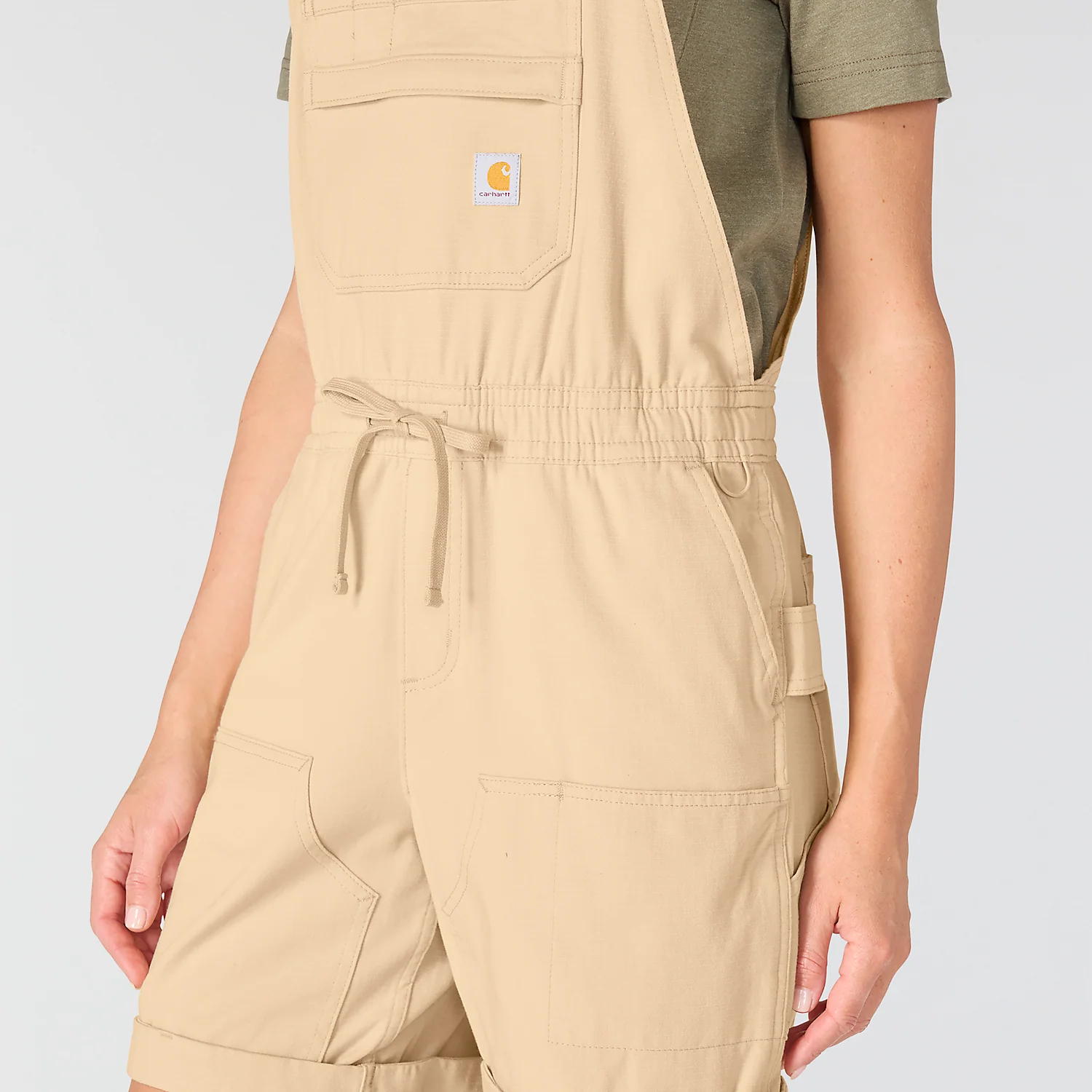 Carhartt Women's Force Ripstop Shortall Classic Beige 107398-A49 - Image 4
