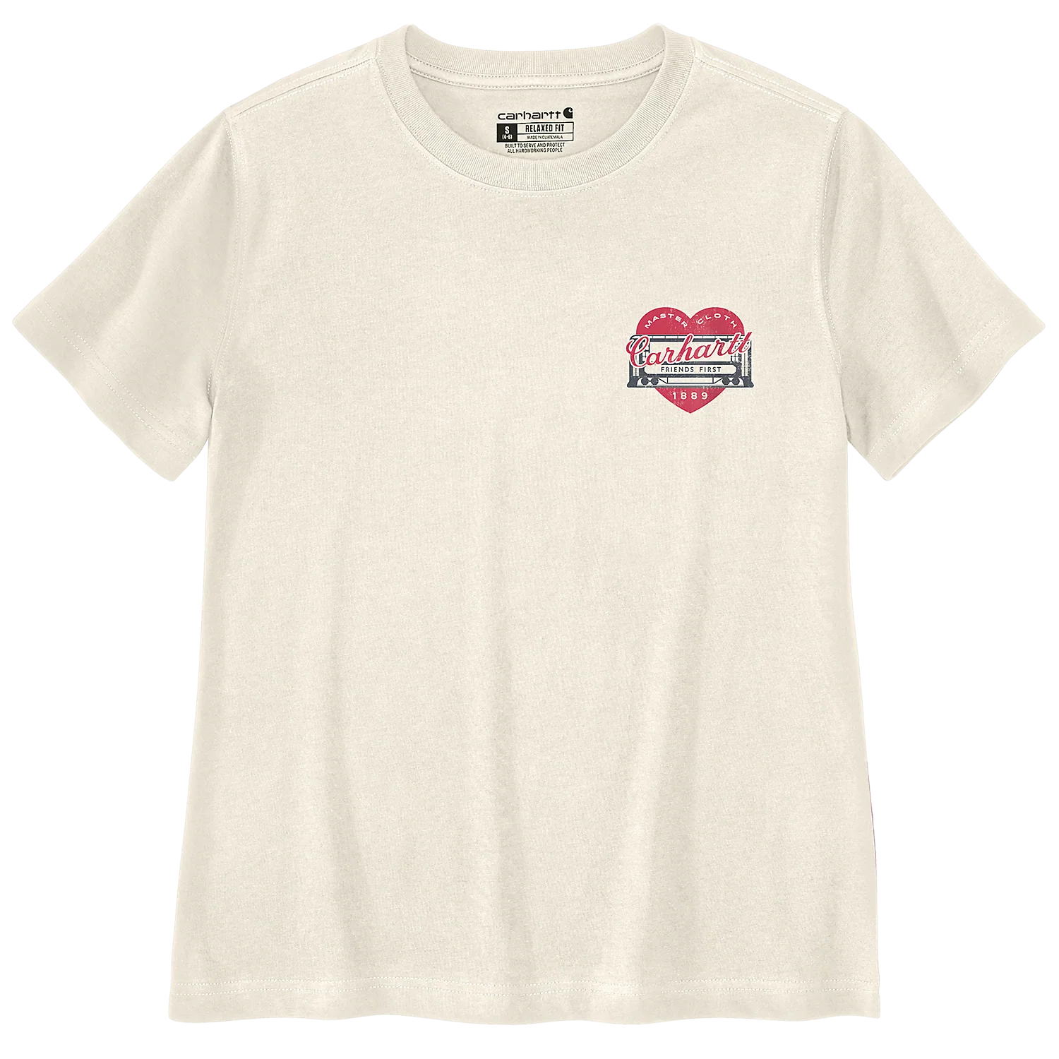 Carhartt Women's Irvine Relaxed Heritage Heart T-Shirt Eggshell 107534-W39 - Image 5