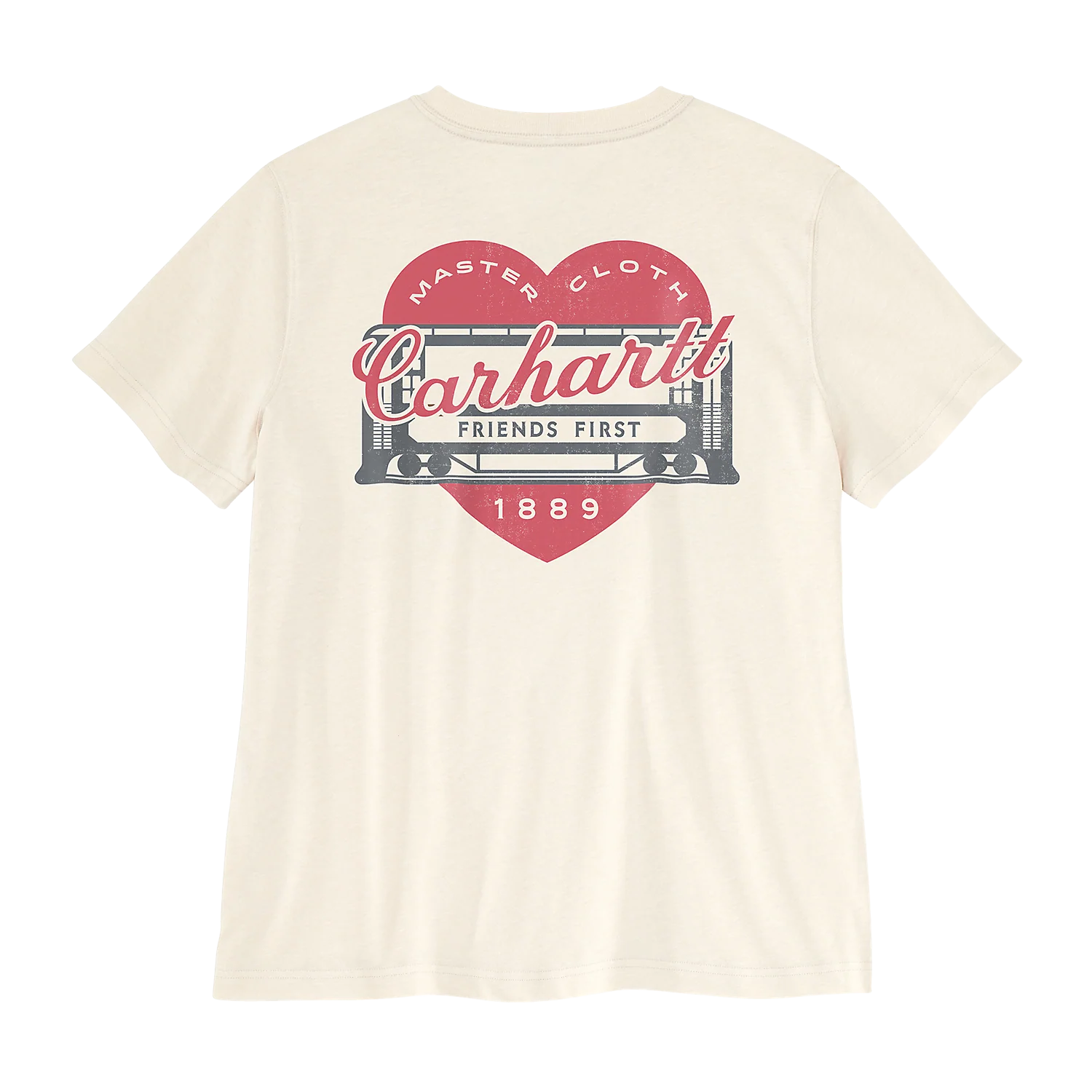 Carhartt Women's Irvine Relaxed Heritage Heart T-Shirt Eggshell 107534-W39 - Image 6