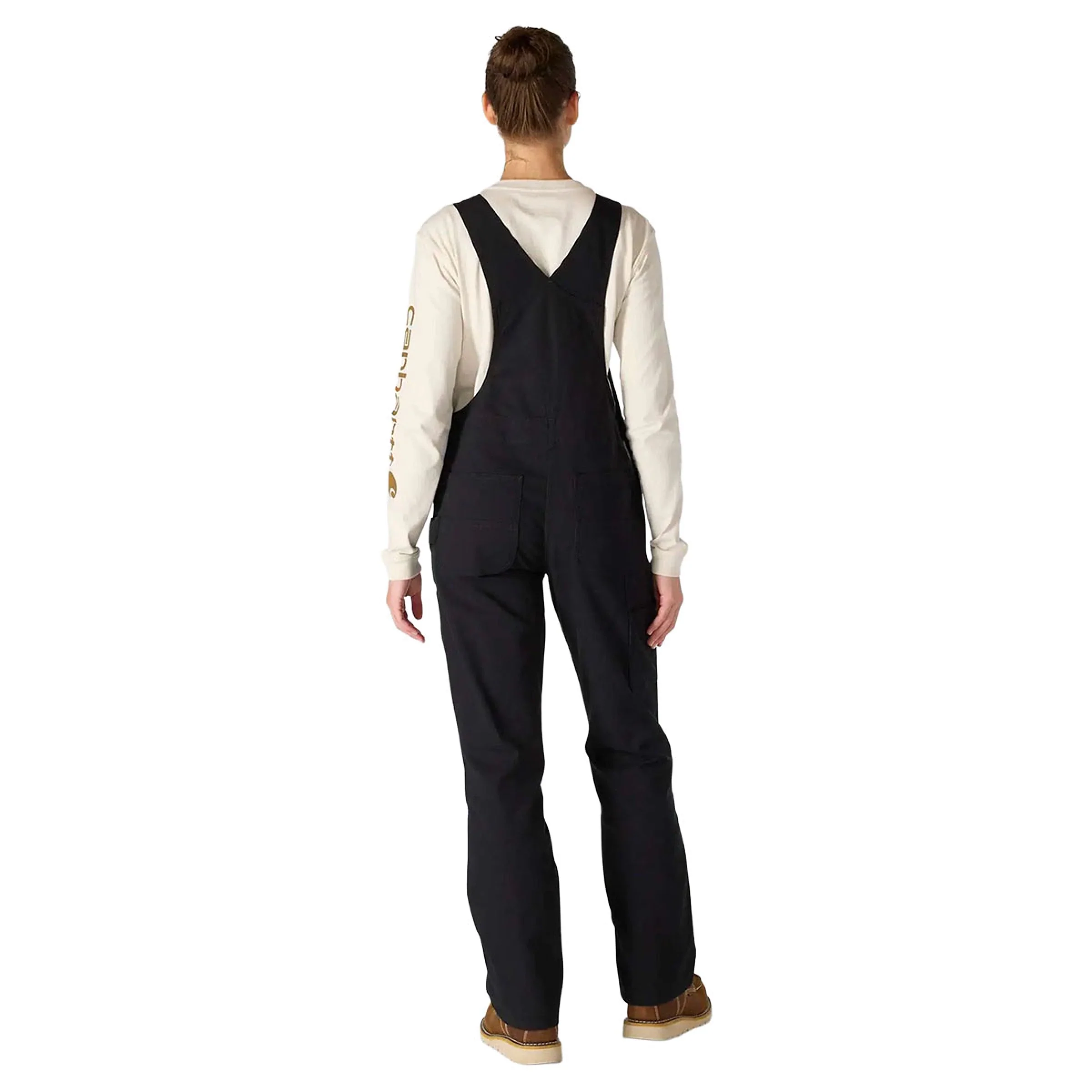 Carhartt Women's Loose Fit Canvas Bib Overall Black 106001-N04 - Image 2