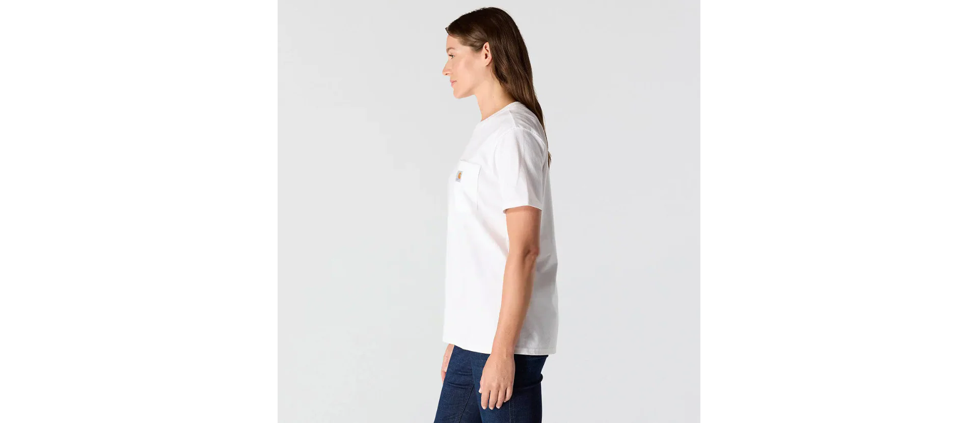Carhartt Women's Loose Fit Heavyweight Short-Sleeve Pocket T-Shirt White 103067-100 - Image 3