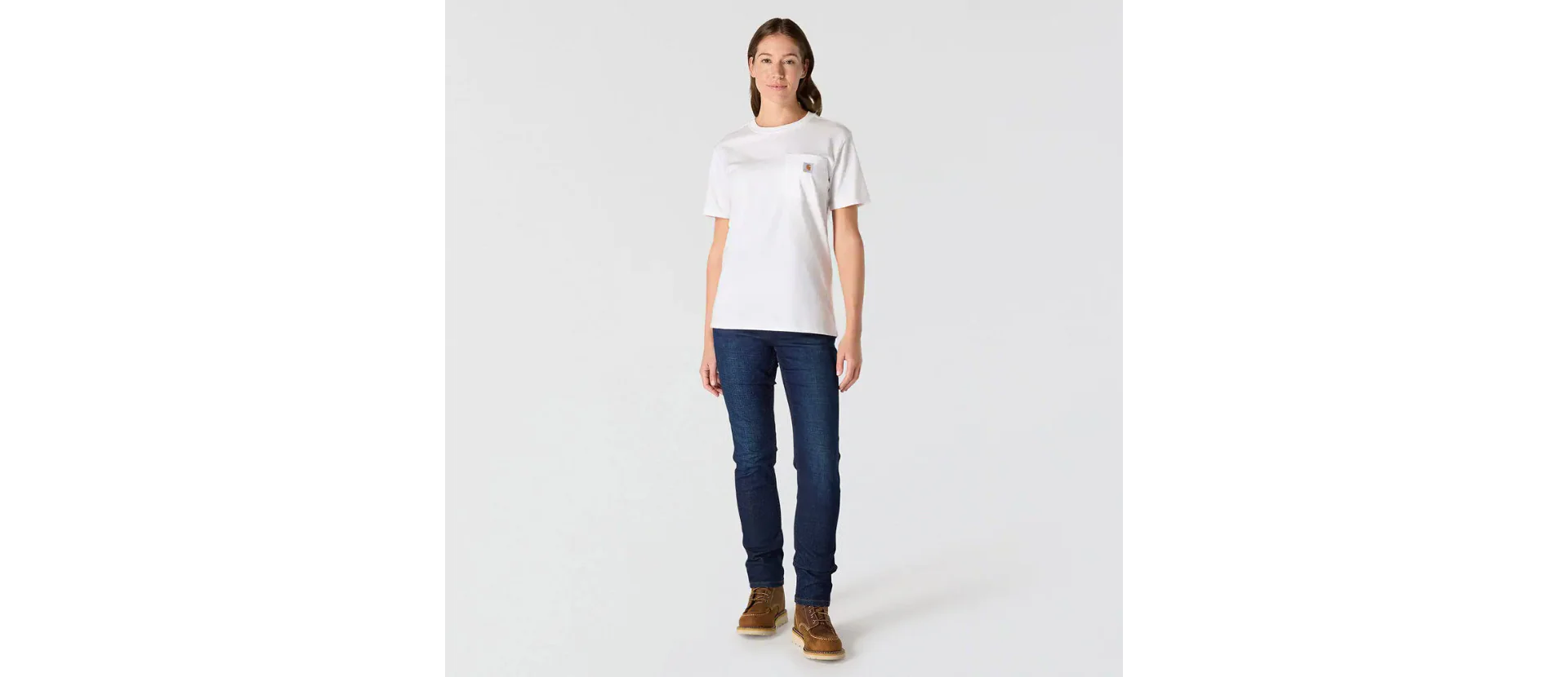 Carhartt Women's Loose Fit Heavyweight Short-Sleeve Pocket T-Shirt White 103067-100 - Image 4