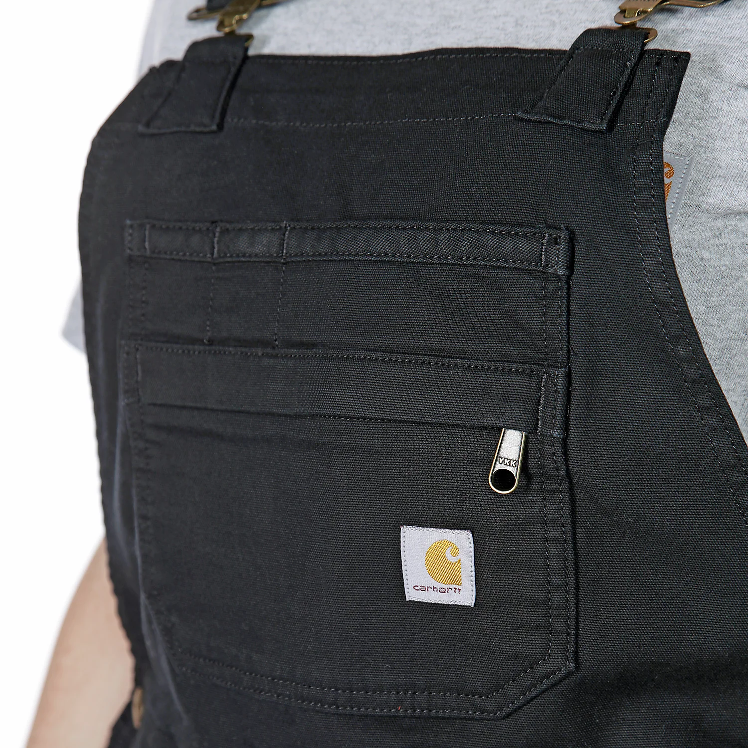 Carhartt Women's Rugged Flex Canvas Shortall Bib Black 106197-N33 - Image 3