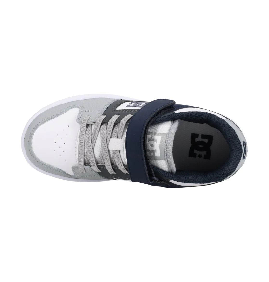 DC Kid's Manteca 4 V Leather Shoes Grey/Navy/White ADBS300378-NGY - Image 4
