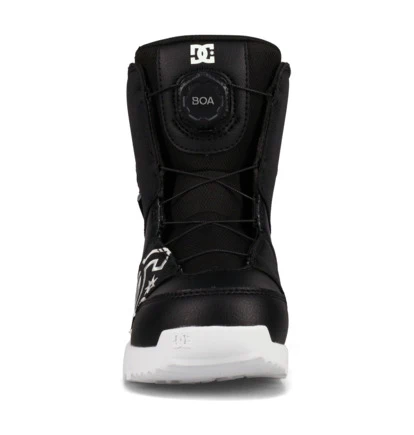 DC Kids' Scout BOA® Snowboard Boots Black/Black/White ADBO100009-002 - Image 5