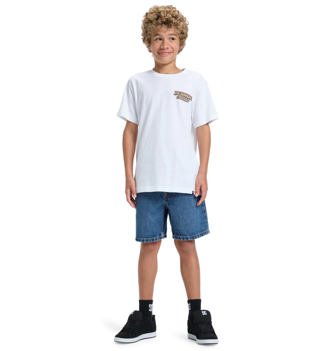 DC Kid's Two Bit Short Sleeves T-Shirt (8-16) White ADBZT03298-WBB0 - Image 4