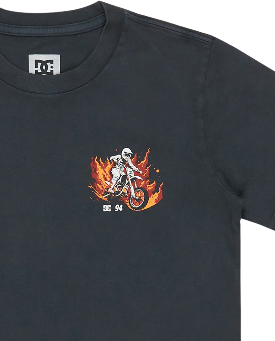 DC Kid'sLeading The Pack Short Sleeves T-Shirt (8-16) Black Acid ADBZT03307-BAC - Image 3