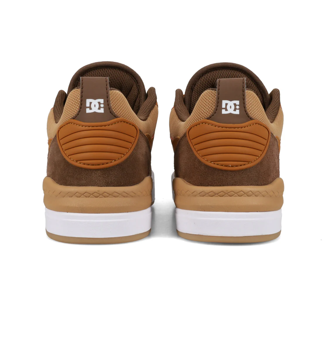 DC Men's Ascend S Leather Skate Shoes White/Brown/Tan ADYS100852-210 - Image 5