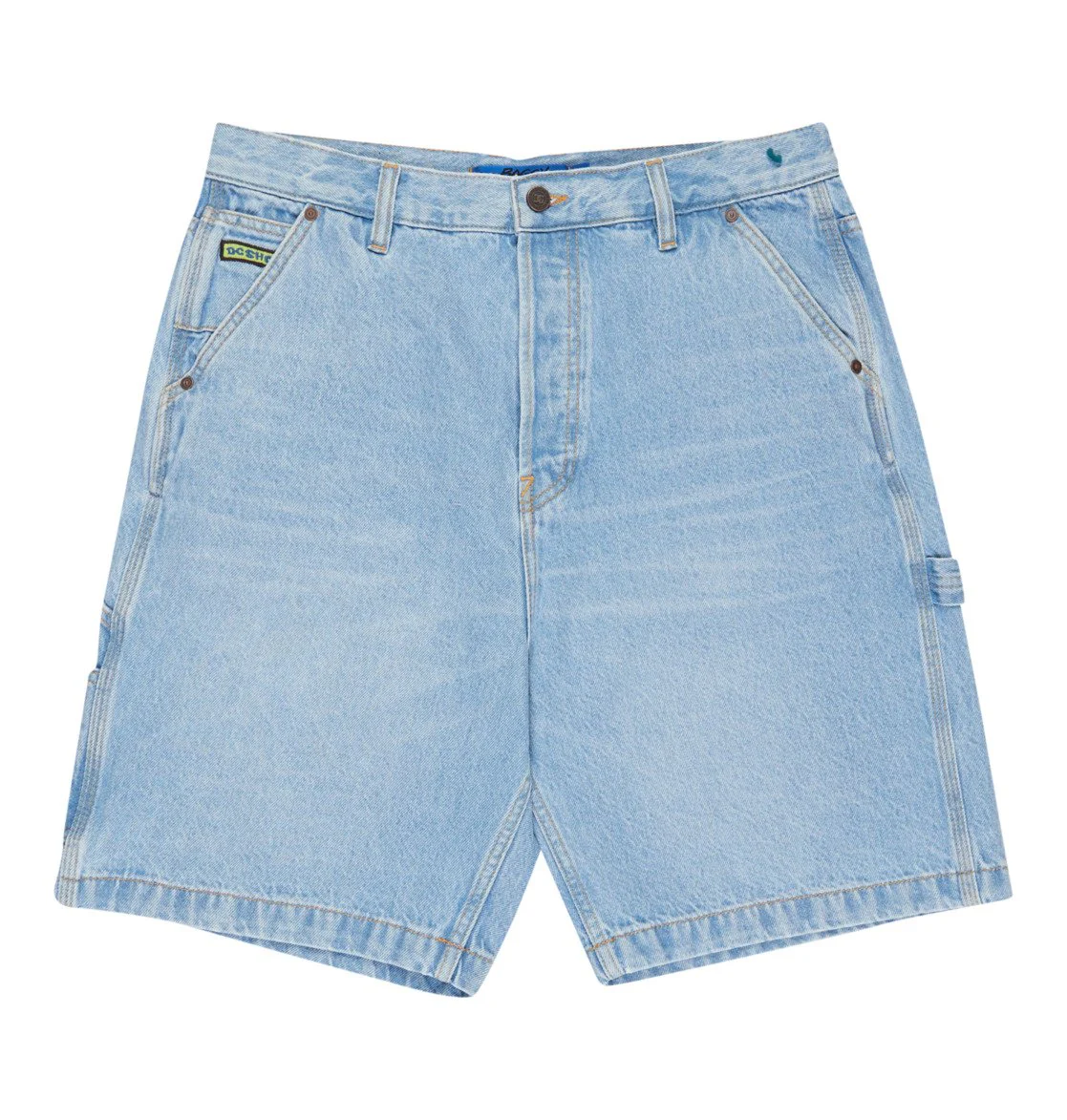 DC Men's Baggy Denim Carpenter Shorts Indigo Light EDYDS03037-BFBW - Image 7