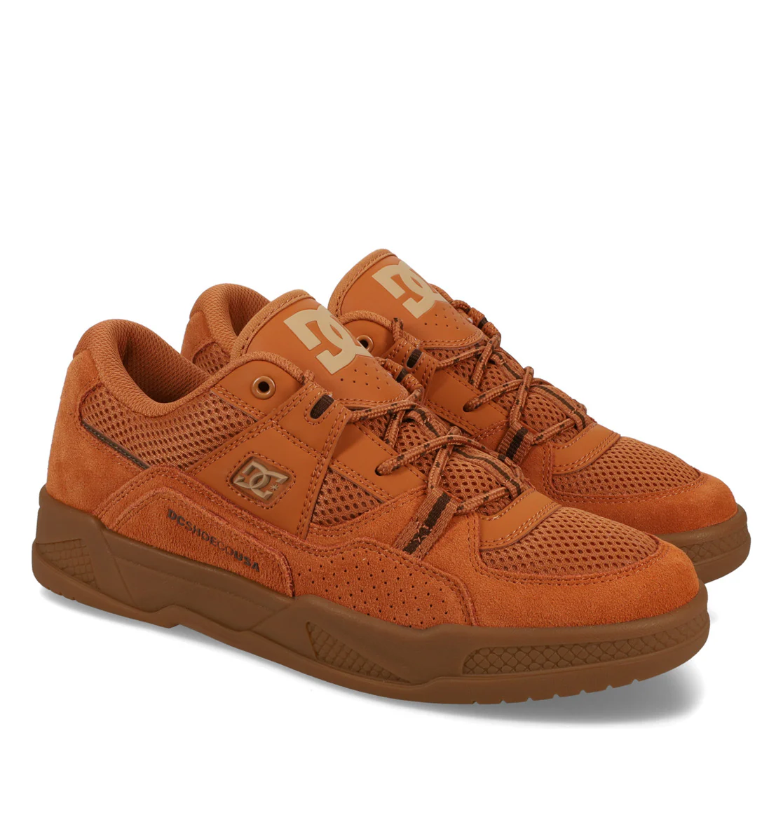 DC Mens' Construct Leather Shoes Wheat/Gum ADYS100822-211 - Image 3