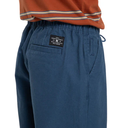 DC Men's Framed Elasticated Waist Pants Dark Denim EDYNP03169-BRQ0 - Image 3