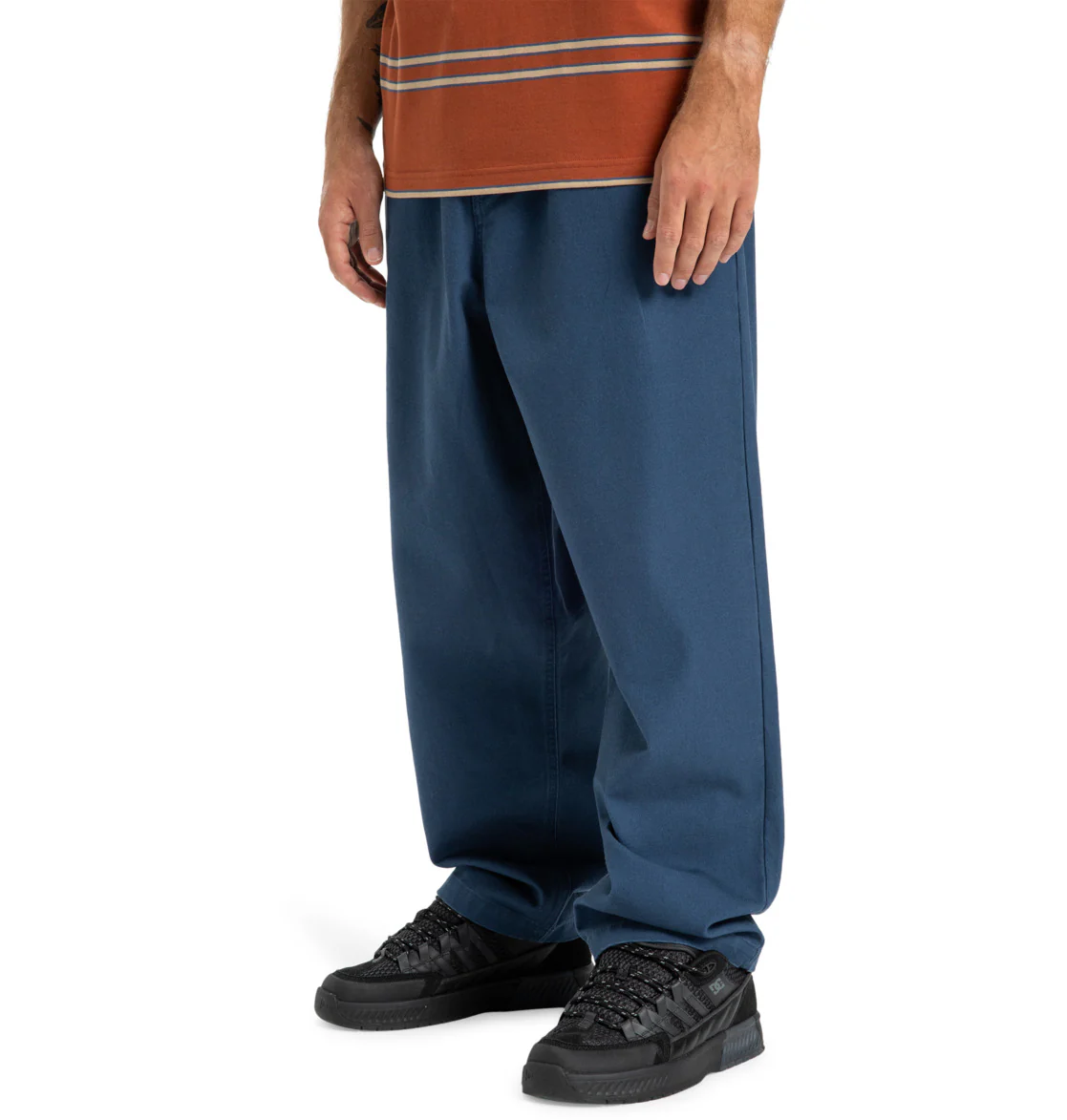 DC Men's Framed Elasticated Waist Pants Dark Denim EDYNP03169-BRQ0 - Image 4