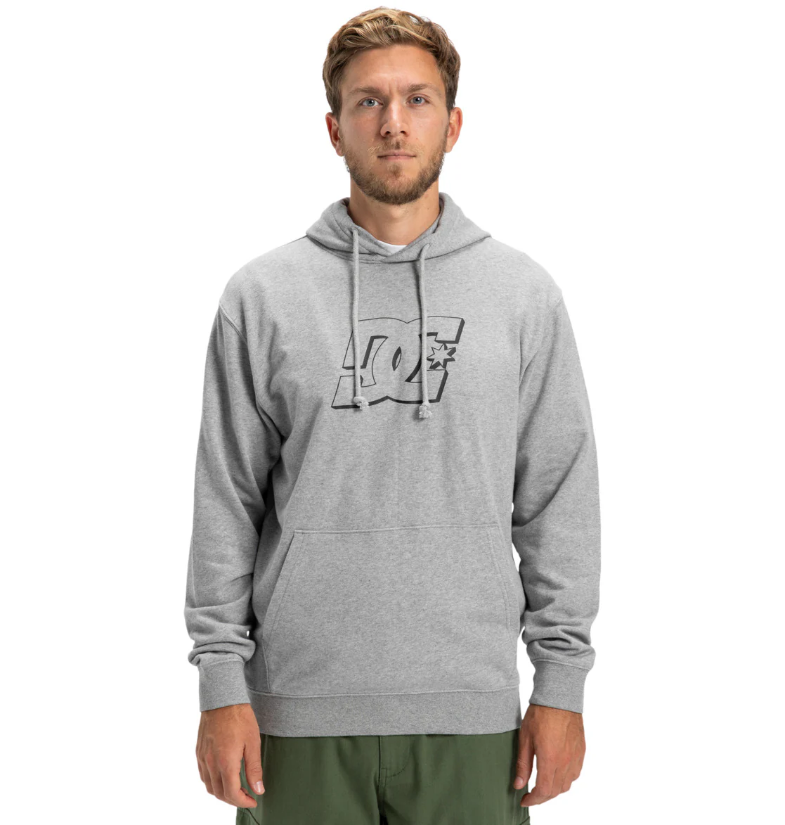 DC Men's Hampden Hoodies Light Heather Grey ADYFT03416-SFRH - Image 4