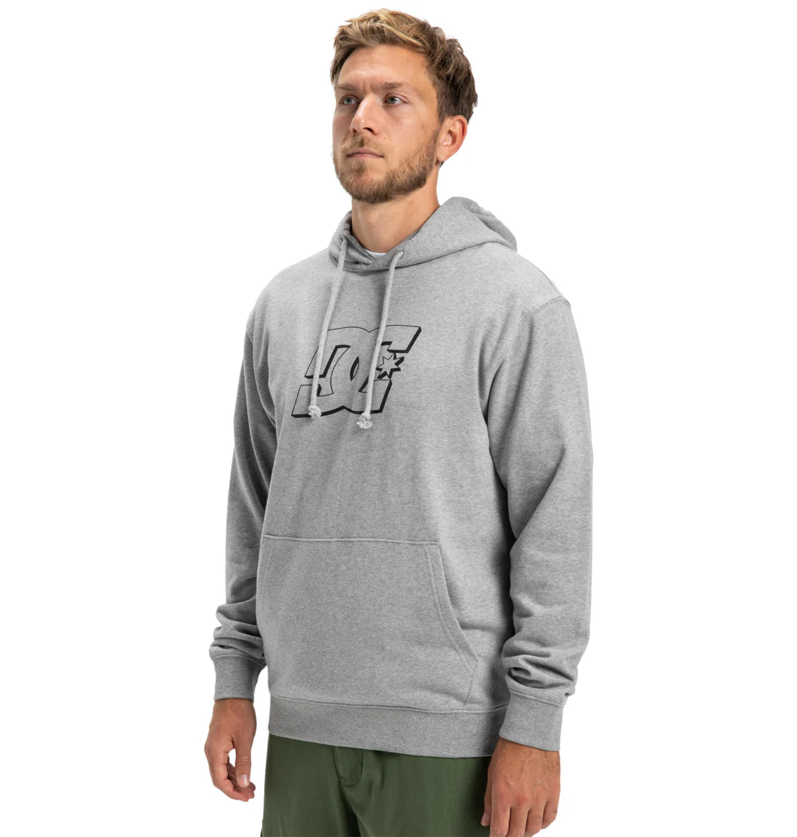 DC Men's Hampden Hoodies Light Heather Grey ADYFT03416-SFRH - Image 5