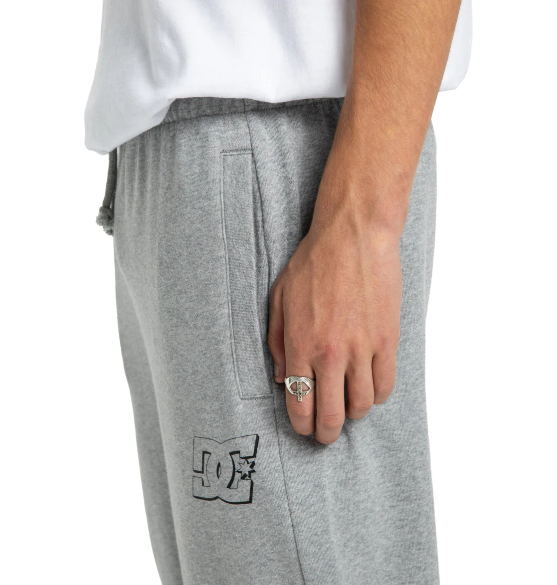 DC Men's Hampden Sweatpants Light Heather Grey ADYFB03072-SFRH - Image 4