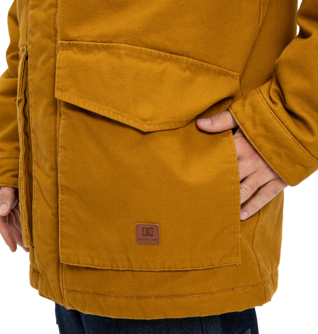 DC Men's Juryfield Padded Jacket Golden Brown EDYJK03262-CPD0 - Image 5
