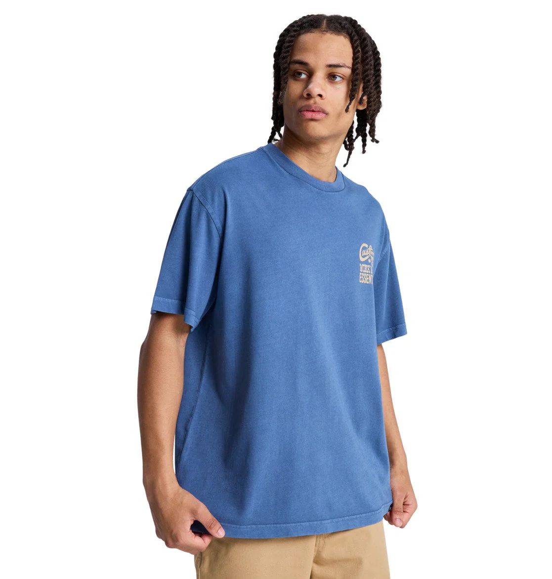 DC Men's Knotted T-Shirt Dark Denim EDYZT04440-BRQ0 - Image 2