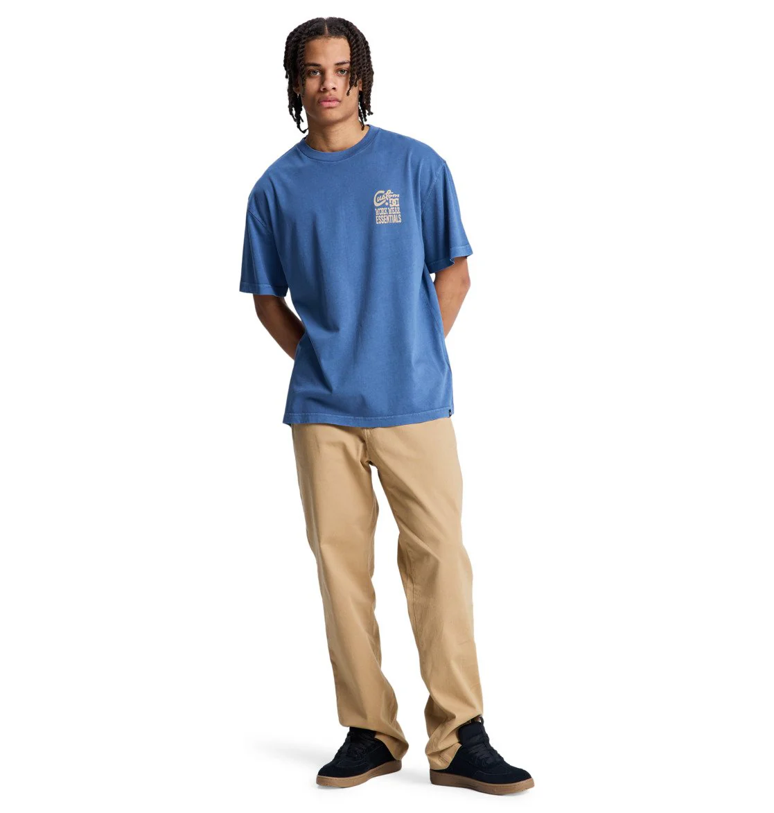 DC Men's Knotted T-Shirt Dark Denim EDYZT04440-BRQ0 - Image 5