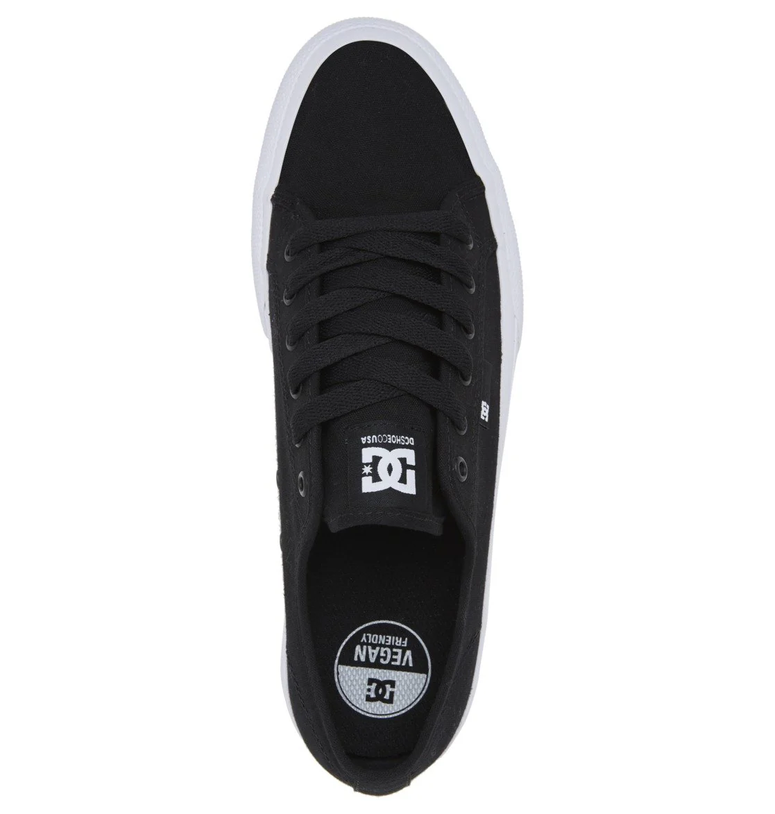 DC Men's Manual Leather Shoes Black/White ADYS300591-BKW - Image 3