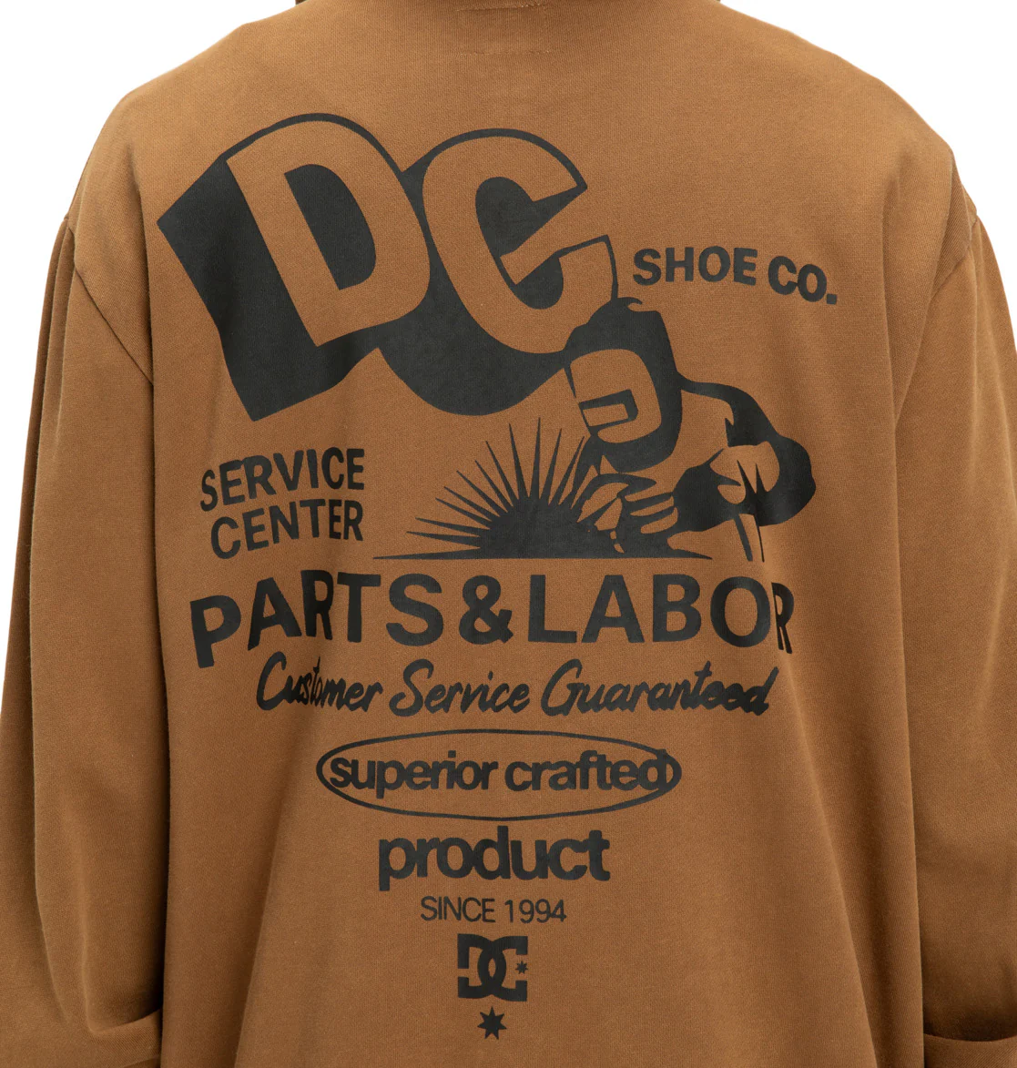 DC Men's Parts Dep Zip Hoodie Toffee EDYSF03257-CQF0 - Image 5