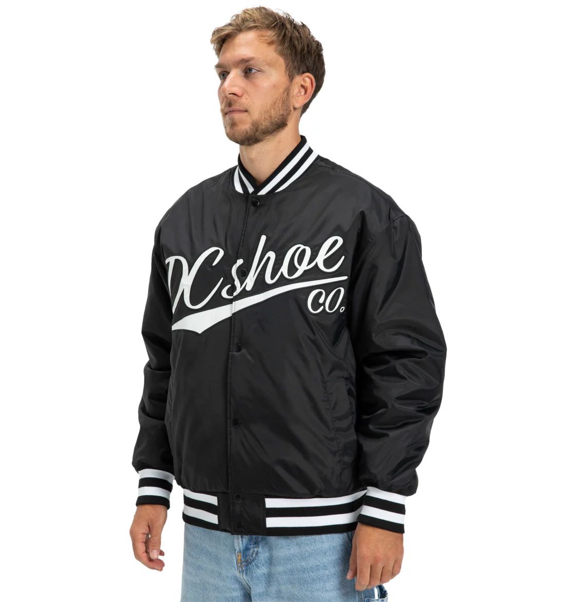 DC Men's Substitute Bomber With Snap Closure Jacket Black EDYJK03266-KVJ0 - Image 3