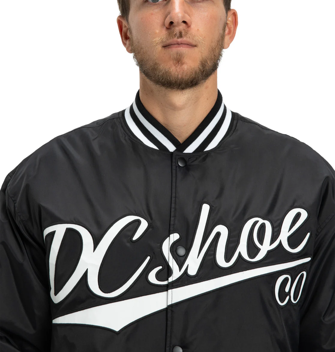 DC Men's Substitute Bomber With Snap Closure Jacket Black EDYJK03266-KVJ0 - Image 6