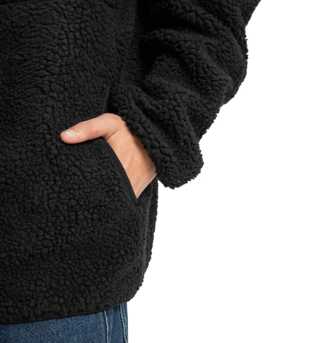 DC Men's Vault Zip Polar Fleece Black EDYFT03552-KVJ0 - Image 4