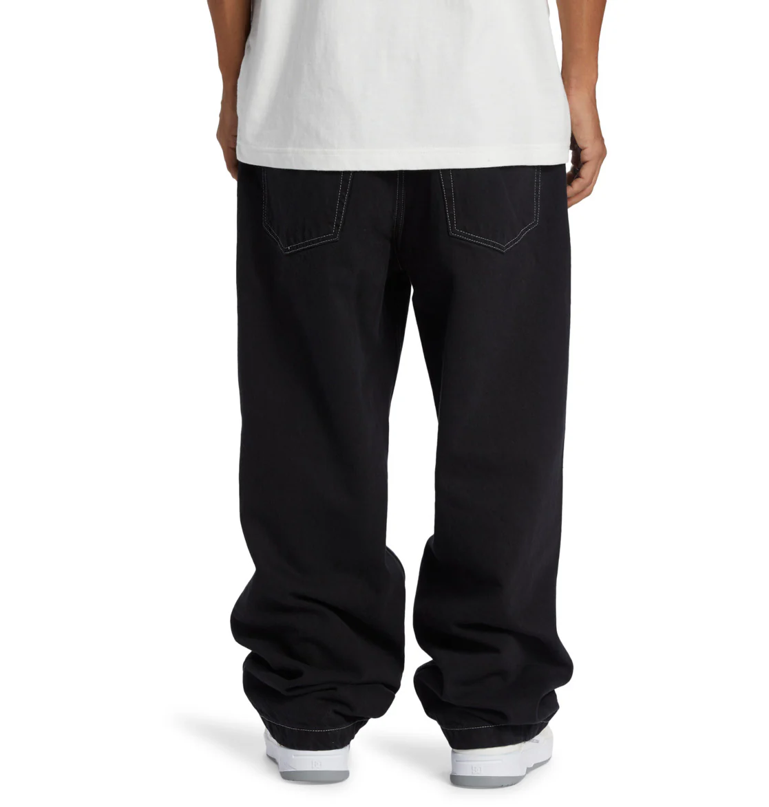 DC Men's Worker Baggy Denim Pants Black Tint ADYDP03079-KVJW - Image 3