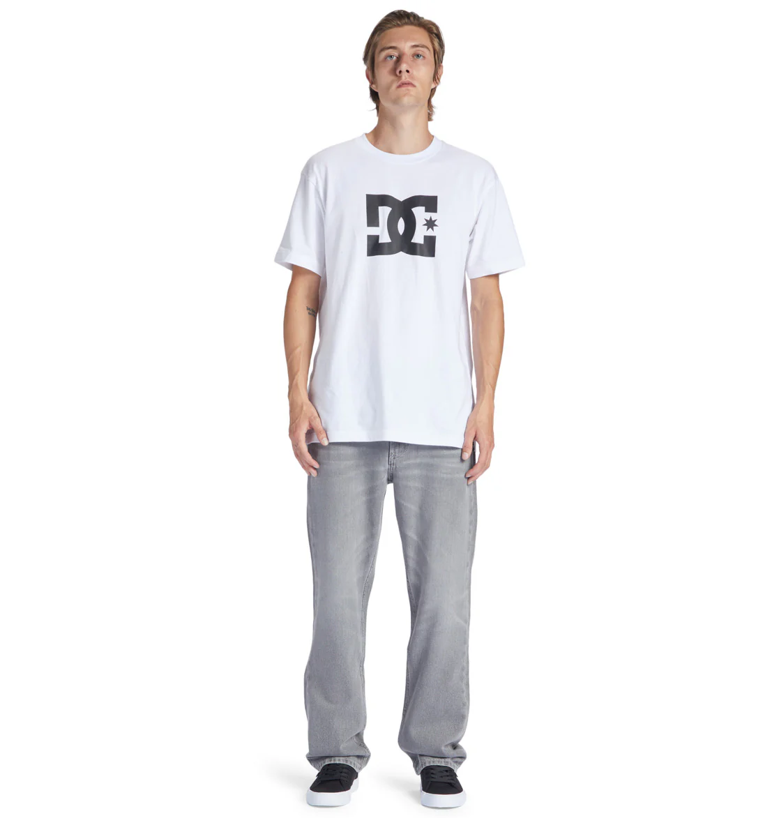 DC Mens' Worker Straight Fit Jeans Grey Wash ADYDP03074-KZMW - Image 4