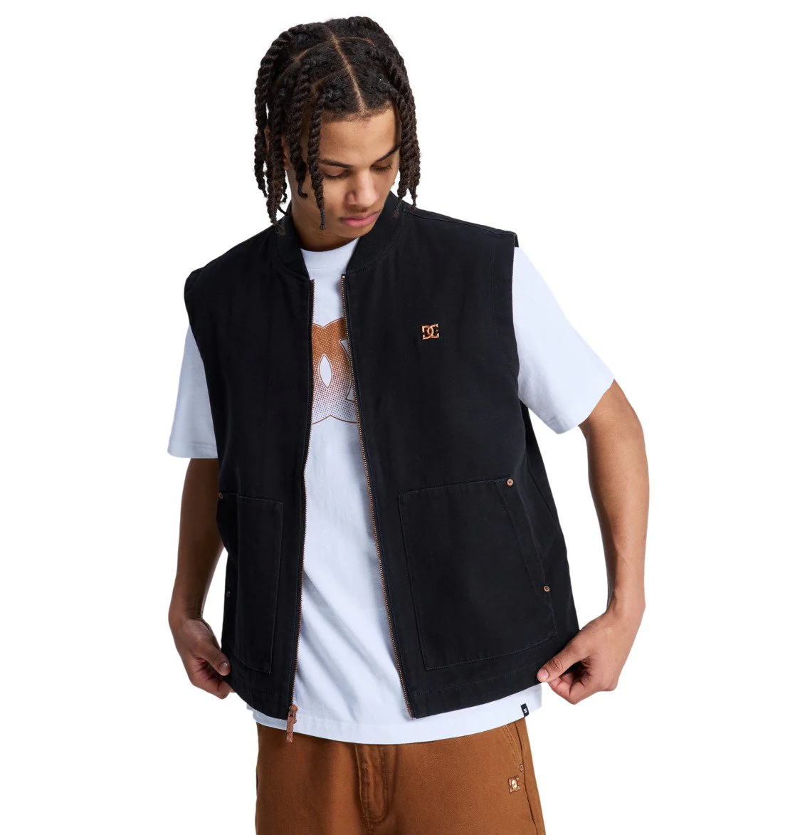 DC Men's Workshop Canvas Jacket Black EDYJK03277-KVJ0 - Image 2
