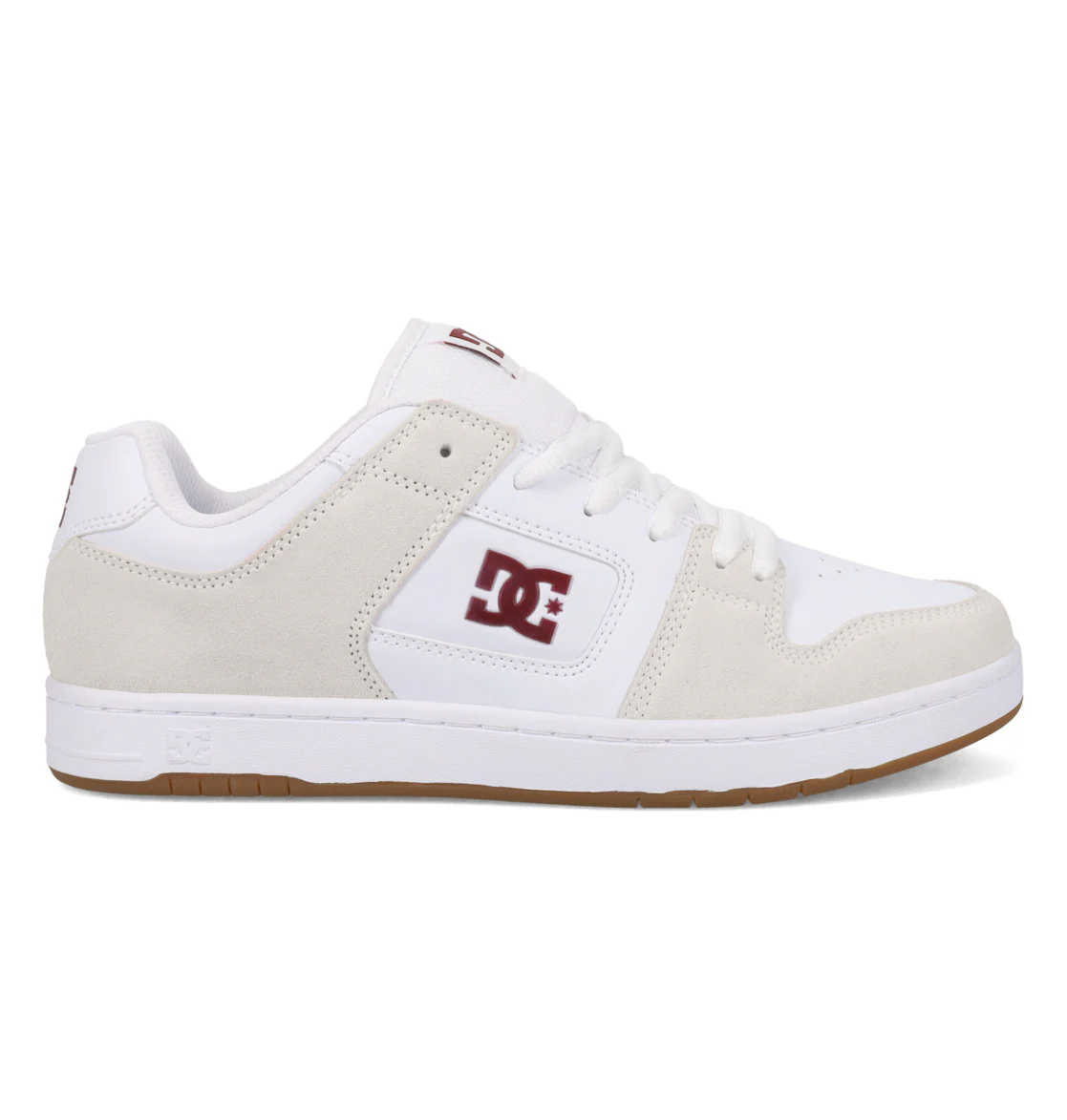 DC Womens' Manteca 4 Leather Shoes White/Maroon ADYS100765-118