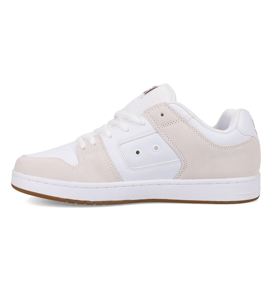 DC Womens' Manteca 4 Leather Shoes White/Maroon ADYS100765-118 - Image 2