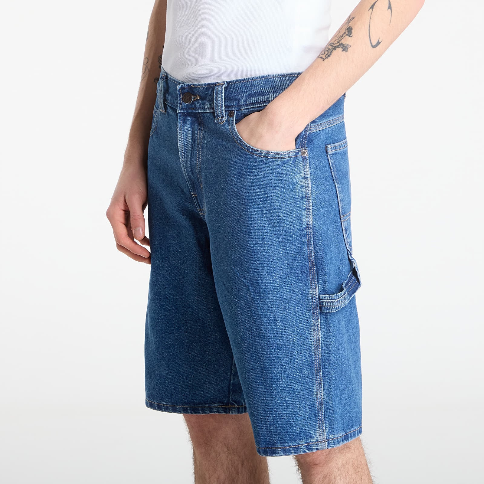 Dickies Men's 993 11-Inch Denim Carpenter Shorts Classic Blue DK0A88FCCLB - Image 3