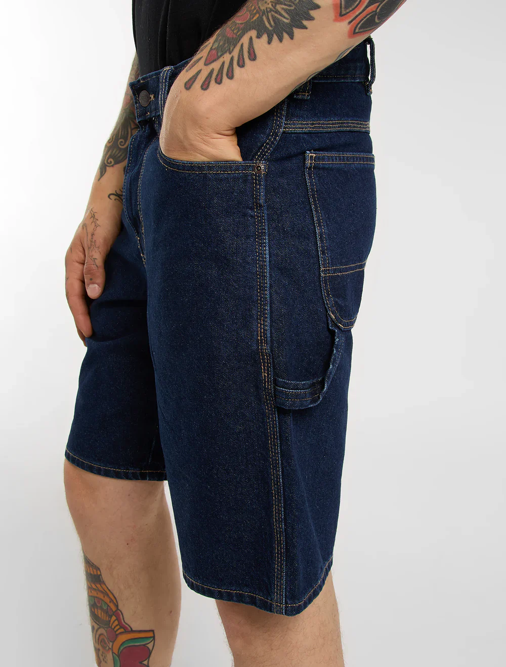 Dickies Men's 993 11-Inch Denim Carpenter Shorts Dark Indigo DK0A88FC0DD1 - Image 7