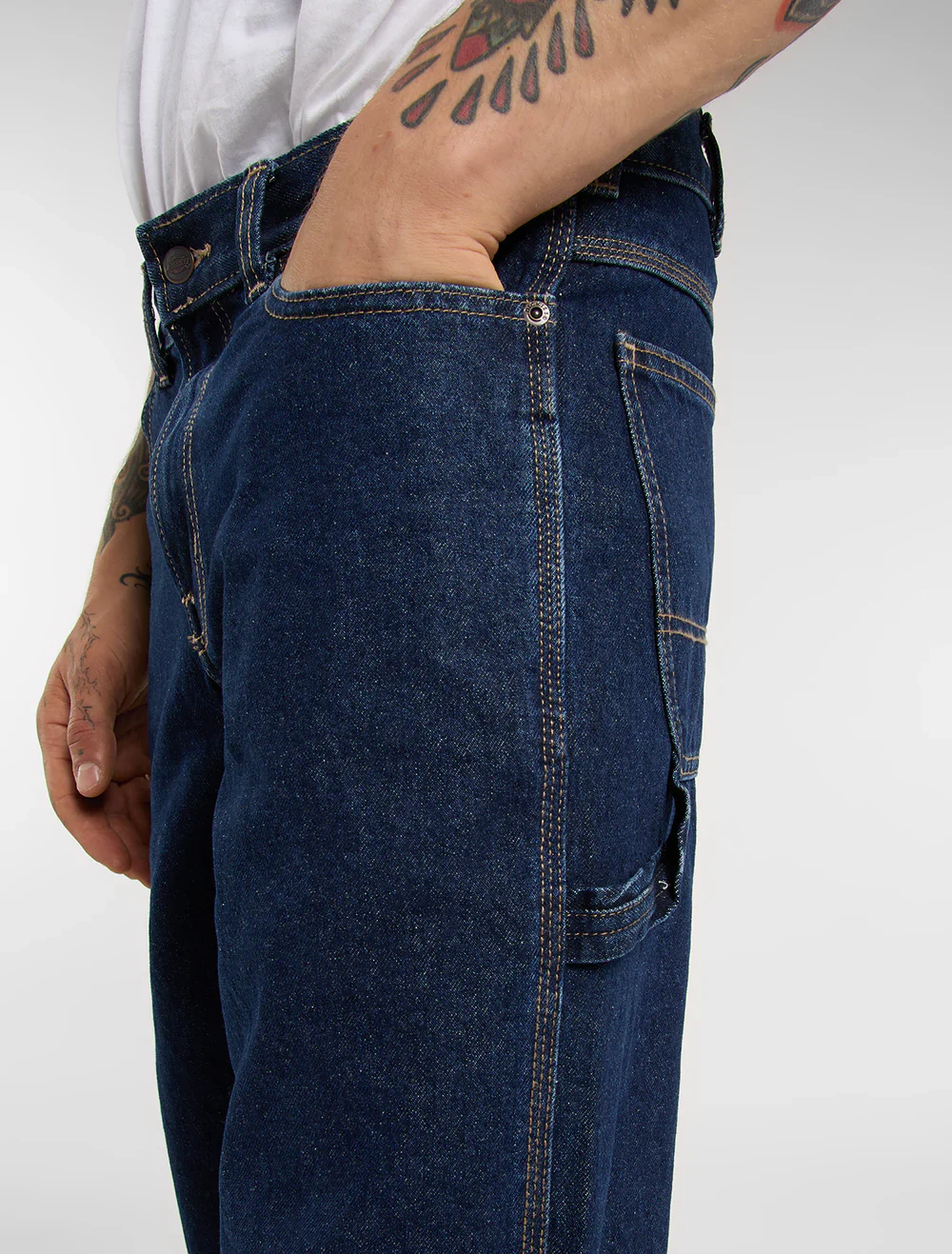 Dickies Men's 993 Regular Tapered Carpenter Jeans Dark Indigo DK0A88PL0DD - Image 4