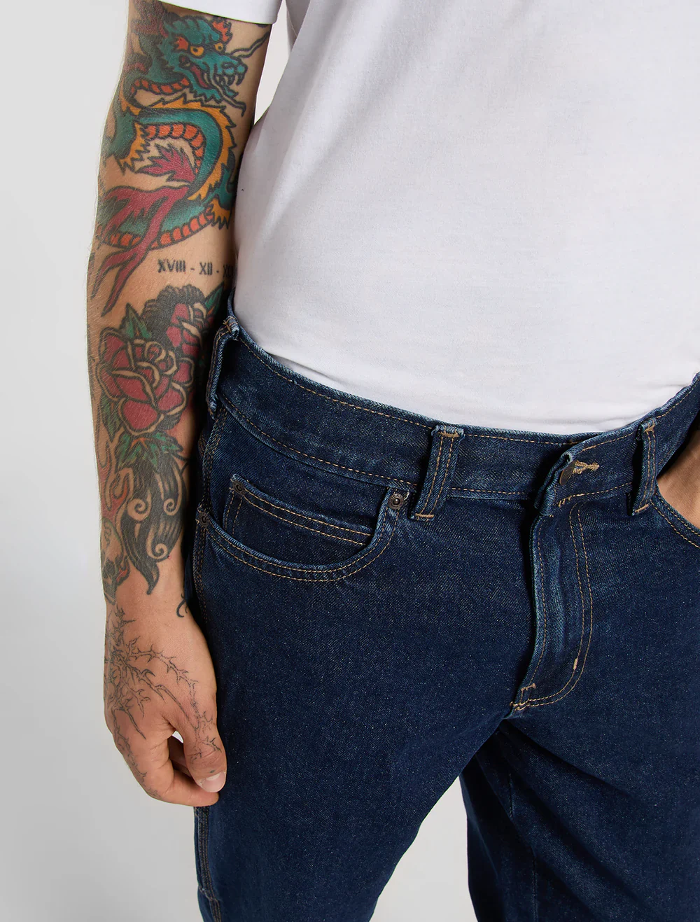 Dickies Men's 993 Regular Tapered Carpenter Jeans Dark Indigo DK0A88PL0DD - Image 6