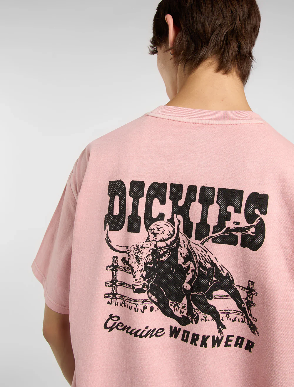 Dickies Men's Buchtell Midweight T-shirt Bridal Rose DK0A883BL47 - Image 3