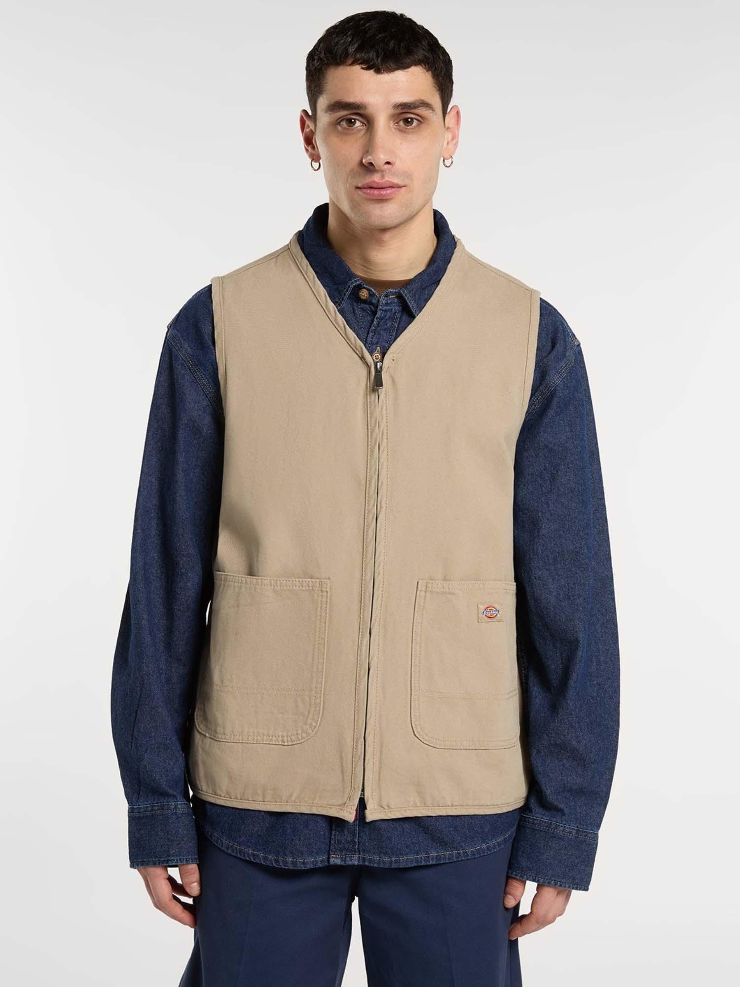 Dickies Men's Canvas Summer Vest Dessert DK0A88GP0DS1