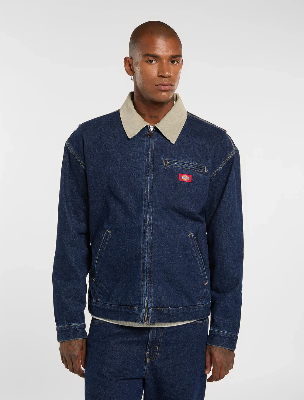Dickies Men's Denim Painter Jacket Dark Indigo DK0A88EG0DD