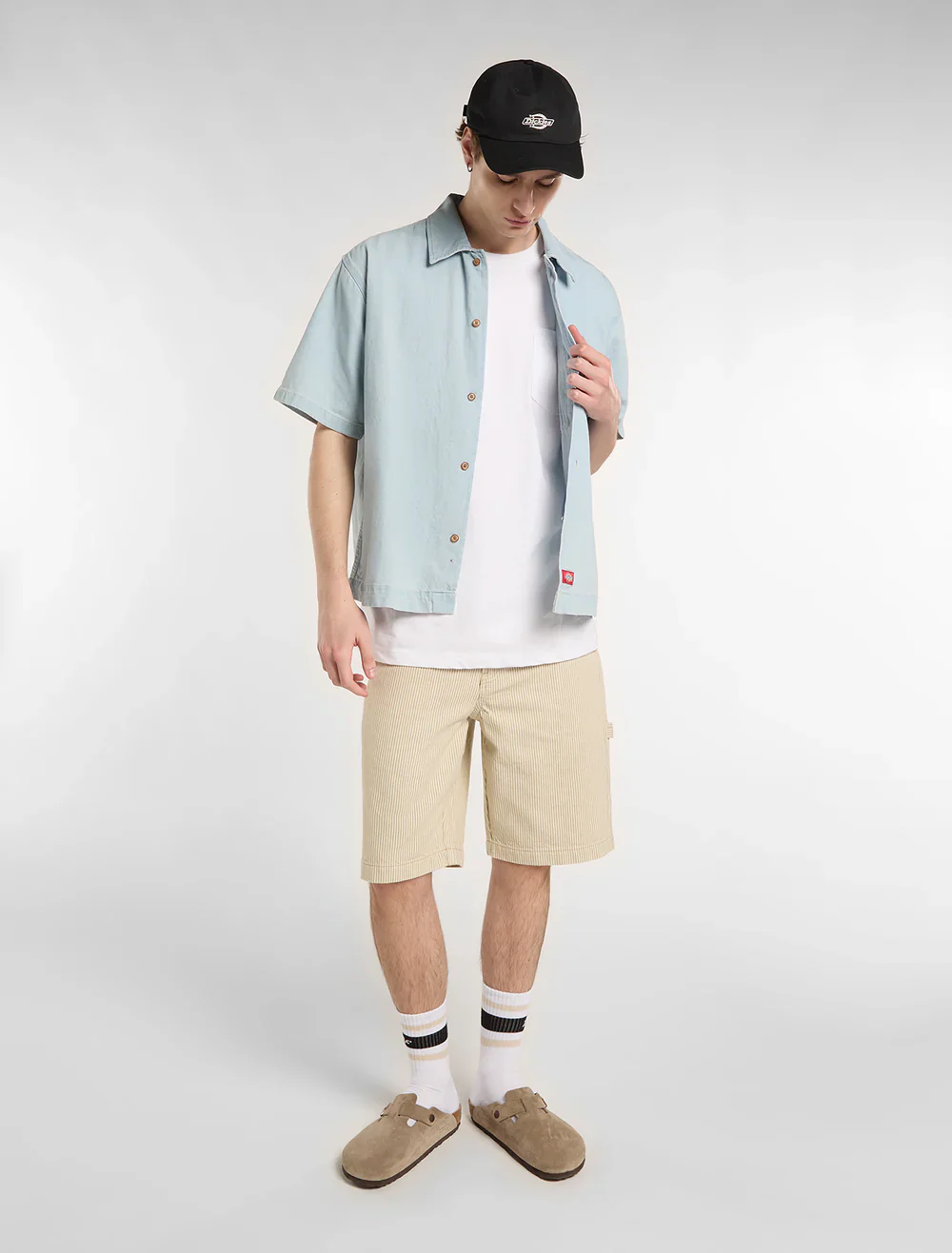 Dickies Men's Denim Short Sleeve Shirt Fog Blue DK0A88PH0FE - Image 3