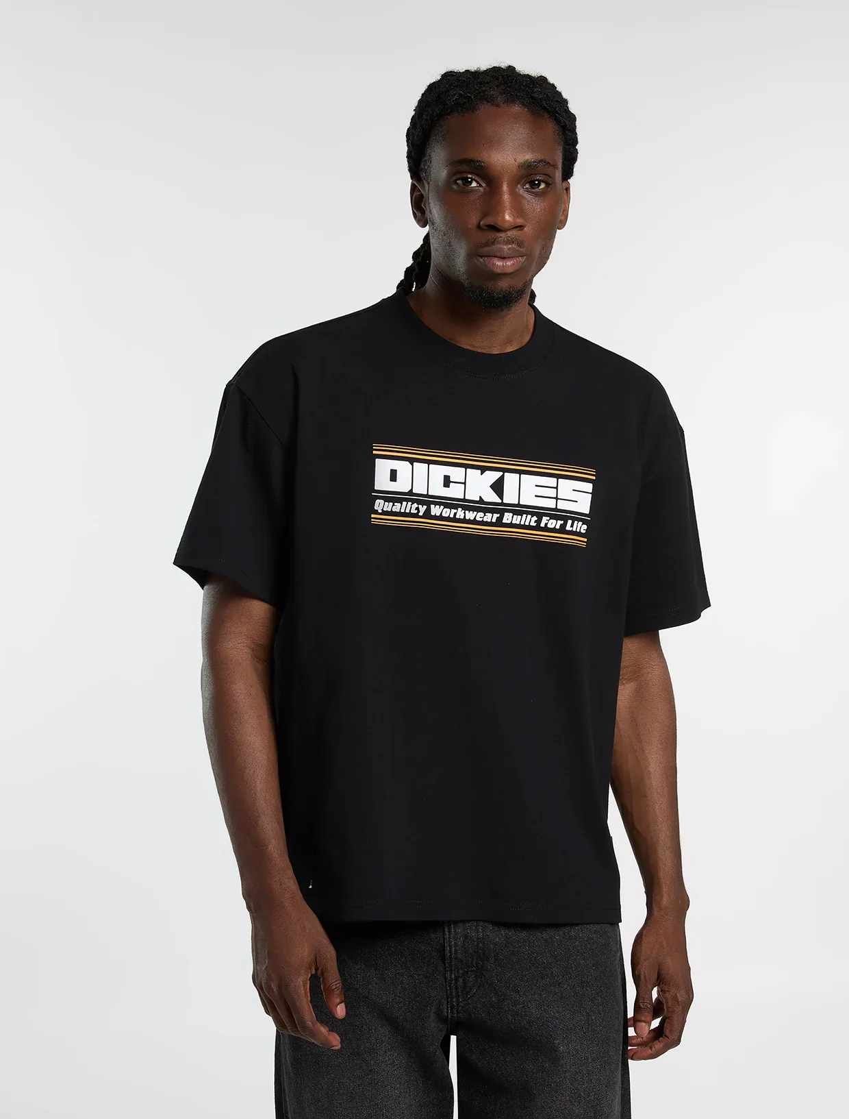 Dickie's Men's Derby midweight T-Shirt Black DK0A88JGBLK1 - Image 2