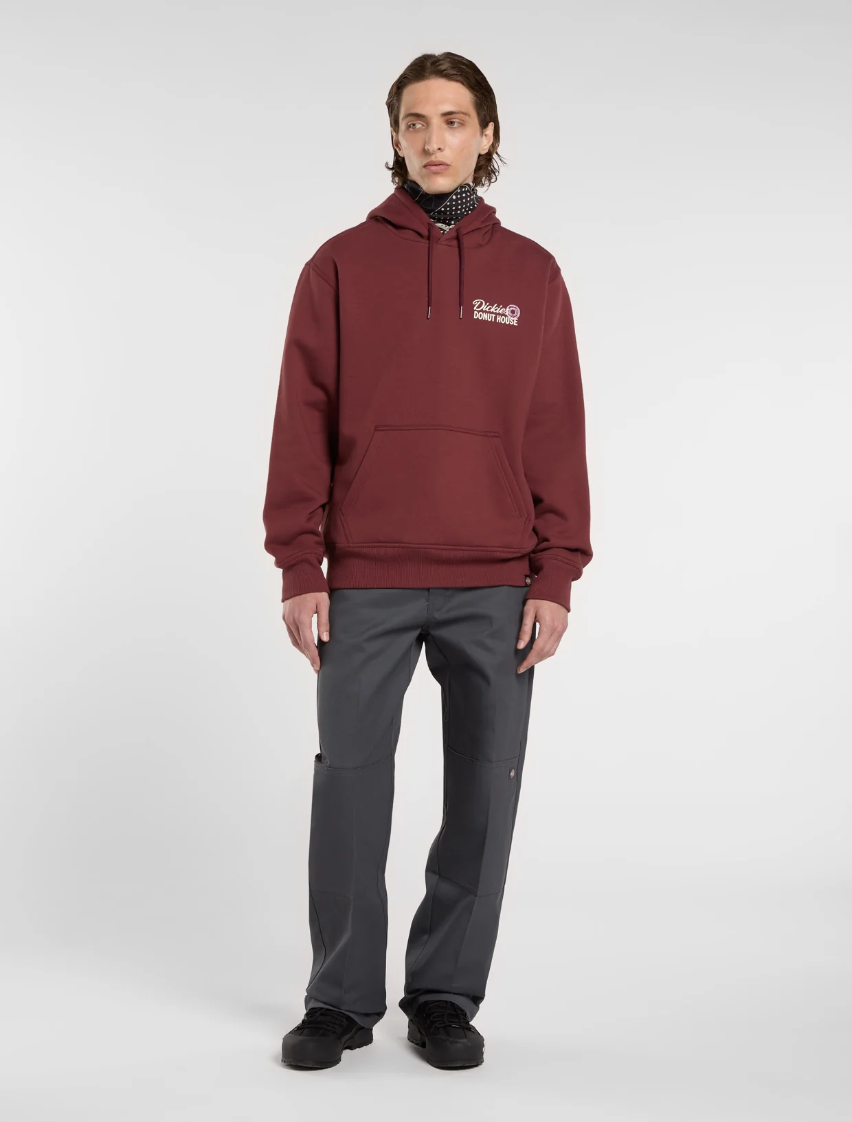 Dickies Men's Donut House Pullover Hoodie Burgundy DK0A88ATL16 - Image 3