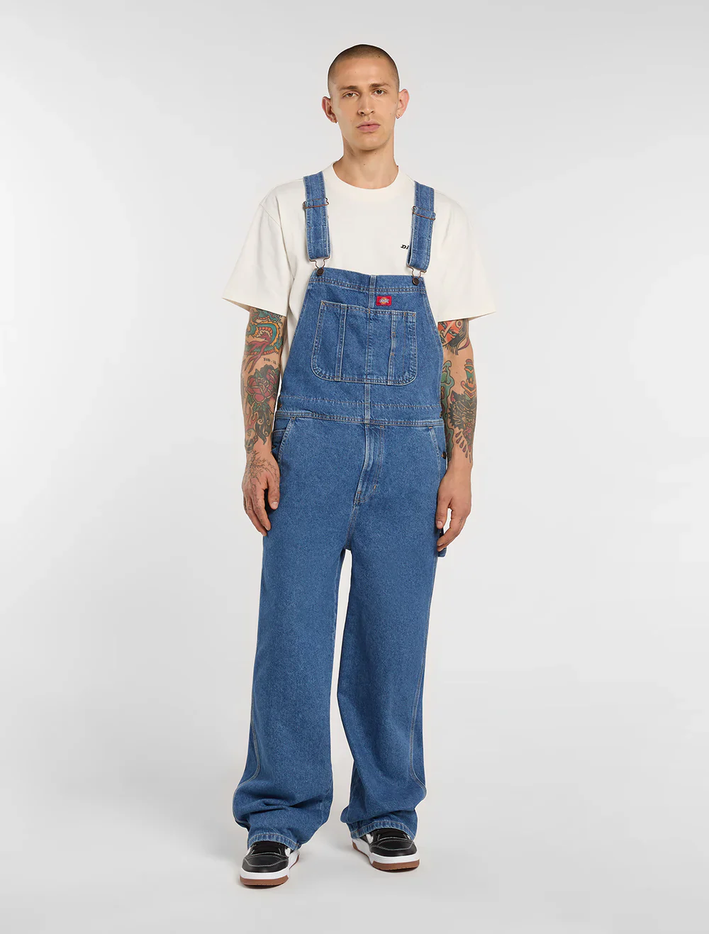 Dickies Men's Loose Denim Bib Classic Blue DK0A88EECLB