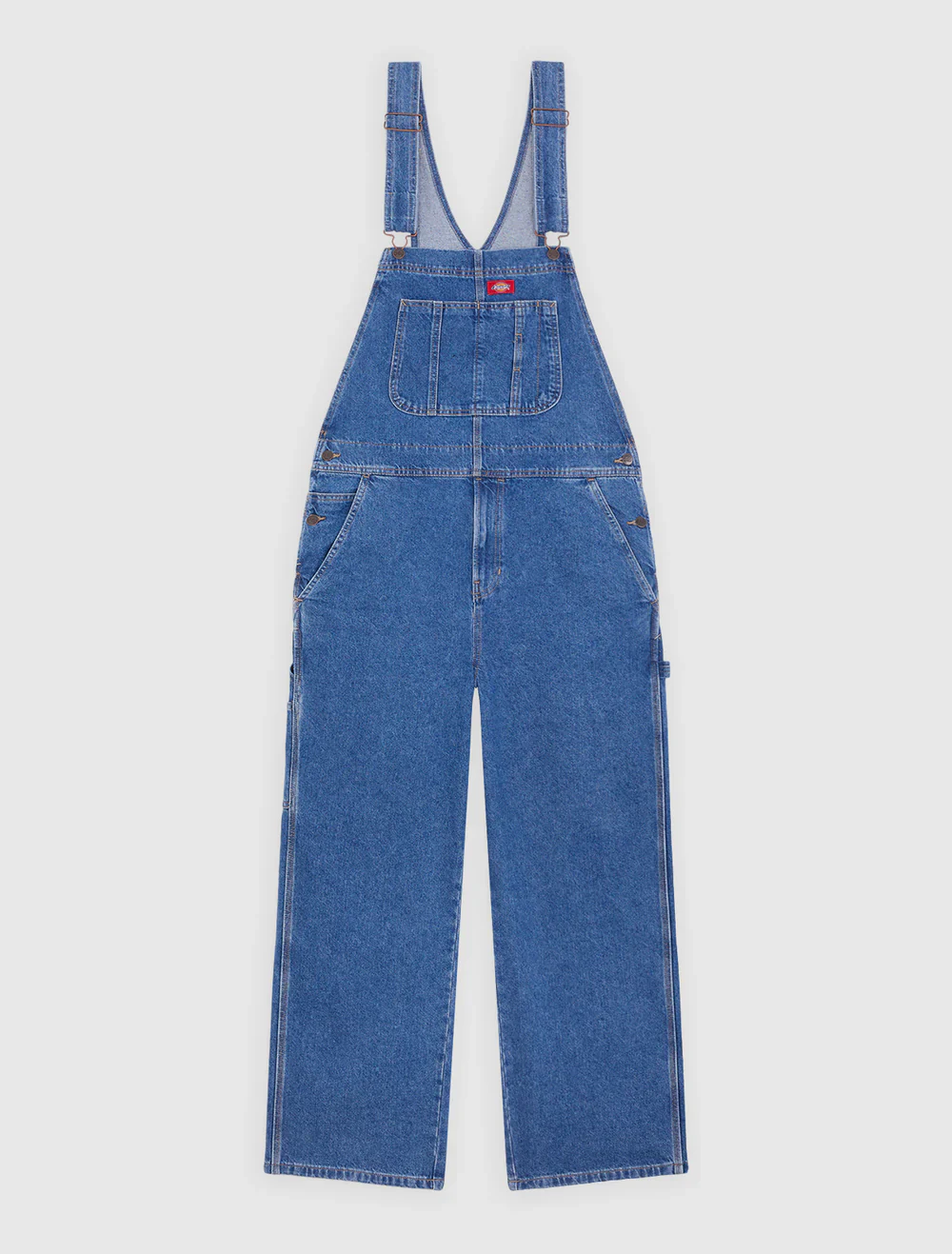 Dickies Men's Loose Denim Bib Classic Blue DK0A88EECLB - Image 7
