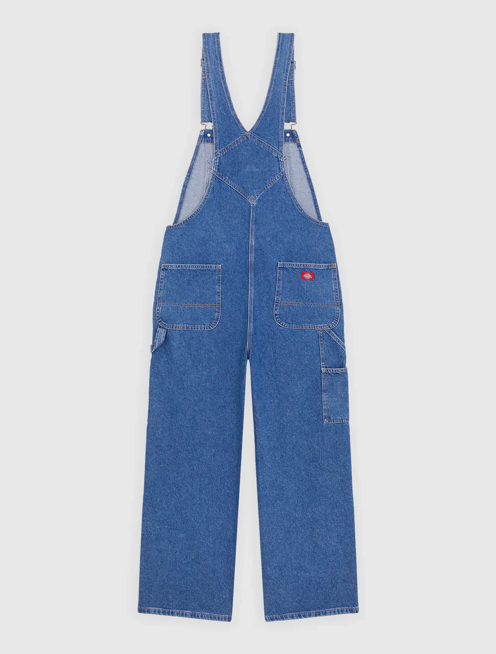 Dickies Men's Loose Denim Bib Classic Blue DK0A88EECLB - Image 8