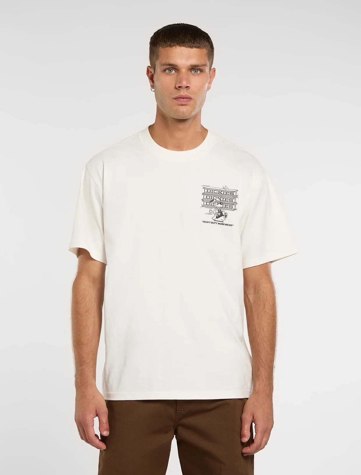 Dickies Men's Lynndyl Lightweight T-Shirt Egret DK0A88JHC48
