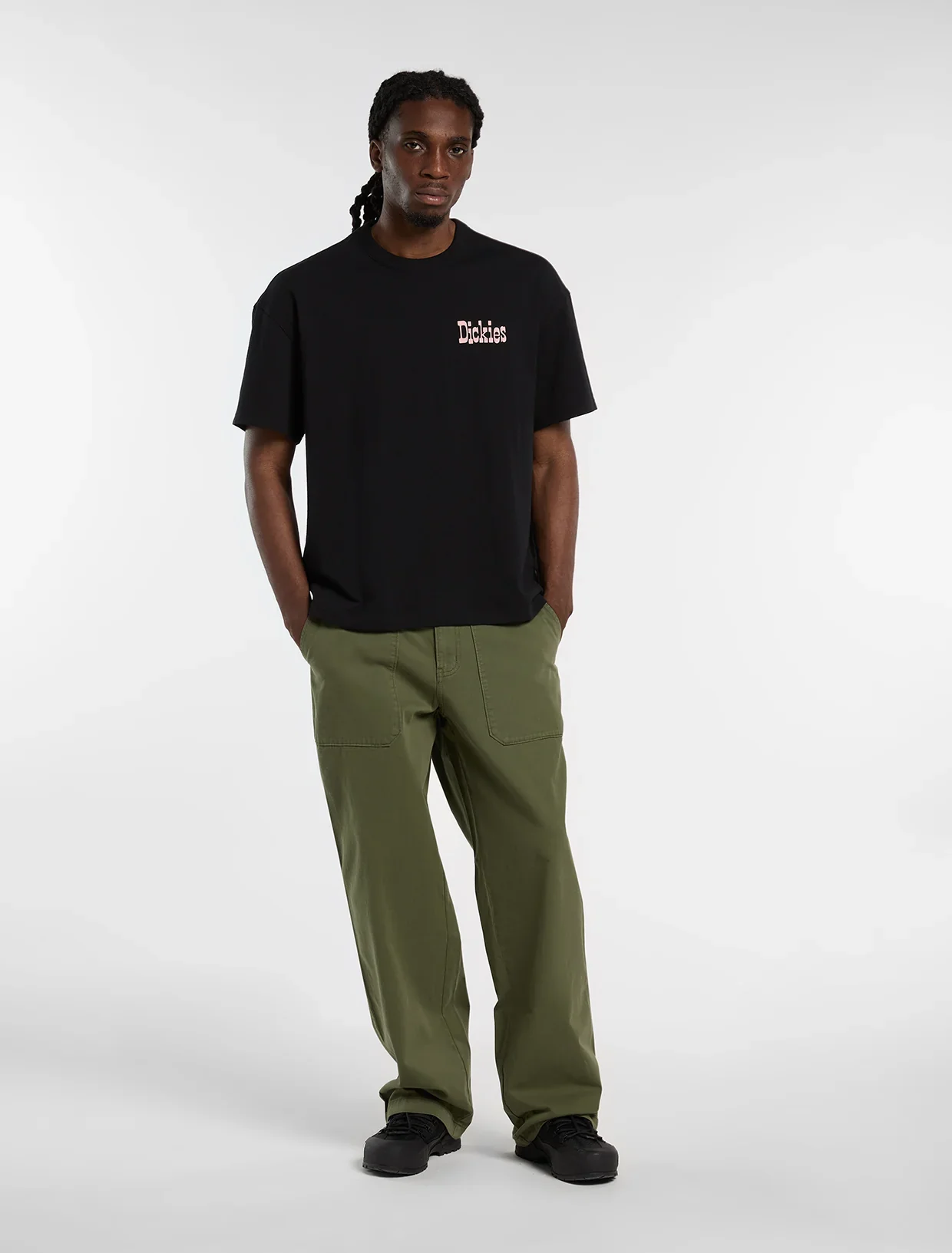 Dickies Men's Polk Mid Weight T-Shirt Black DK0A88G0BLK1 - Image 3